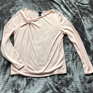 Ann Taylor Light Sweater Asymmetrical Gather